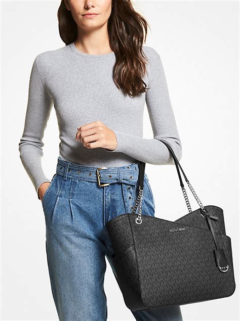 michael kors tasche grau jet set|Jet Set Medium Tote Bag .